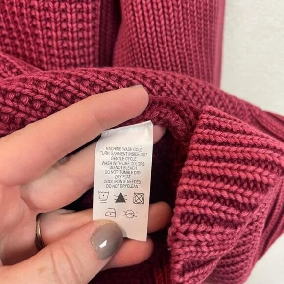 Carbon 2 Cobalt Heavy Knit Henley Cotton Mock Neck Sweater Mens Large MSRP $129 - Picture 5 of 6